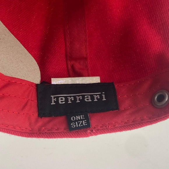 VTG Ferrari Prancing Horse Cap Red Baseball Hat Adjustable Men Women 90s Y2K NWT - Picture 9 of 9